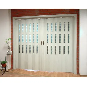 Interiérové dveře PETROMILA Shrnovací dveře dvoukřídlé šířka do 150cm ODSTÍN: PŘÍPLATKOVÝ ( imitace dřeva ), prosklení: 4 ŘADY PROSKLENÍ, VÝŠKA: do 200cm, zavírání:… 973/PRI17