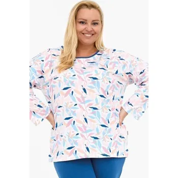 Dámské pyžamo Dámské pyžamo Cornette Amelia - bavlna Růžovo-modrá XL