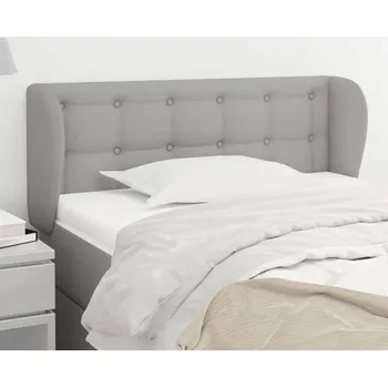 Čelo postele typu ušák světle šedé 93x23x78/88 cm textil IM_3117560