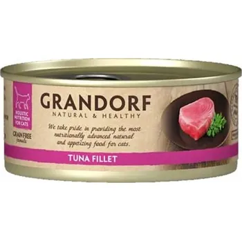 Krmivo pro kočku Mokré krmivo pro kočky Grandorf bezobilné s tuňákem, hypoalergenní, 70 g