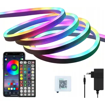 LED osvětlení LED PÁSEK 5M RGB VODĚODOLNÝ 5050 DÁLKOVÝ OVLADAČ + OVLÁDÁNÍ APLIKACÍ