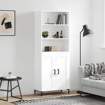 Příborník do zásuvky Skříň highboard bílá 69,5 x 34 x 180 cm kompozitní dřevo IM_3189957