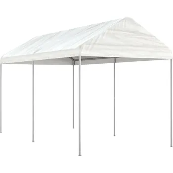 Zahradní altán Altán se střechou bílý 4,46 x 2,28 x 2,69 m polyethylen IM_3155502