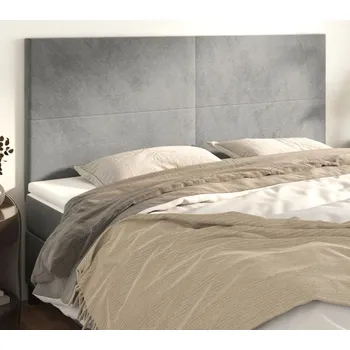 Čelo postele světle šedé 180x5x118/128 cm sametové IM_3116112