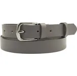 Šedý dámský kožený opasek Nivasaža elegantní úzký ELG25 Celková délka: 103