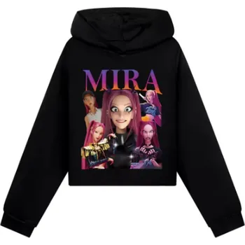 Chlapecký svetr KPop Demon Hunters (Lovkyně démonů) KPop Demon Hunters - kratší dívčí mikina (mix barev) Barva: černá (6), Velikost: 110