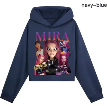 Chlapecký svetr KPop Demon Hunters (Lovkyně démonů) KPop Demon Hunters - kratší dívčí mikina (mix barev) Barva: námořnická modrá (8), Velikost: 170