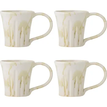 Bloomingville, Hrnek Joseph, 260 ml, bílý, 4 ks - Formadore