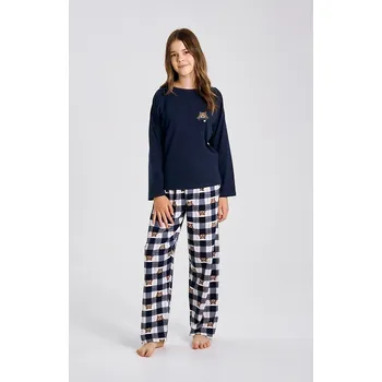 Dívčí pyžamo Taro pyžamo dívčí 3503 Astrid - tm. modrá, 158 (Dívčí pyžamo Taro )