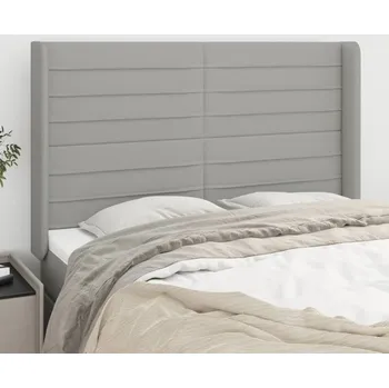 Ložnice Čelo postele typu ušák světle šedé 147x16x118/128 cm textil IM_3119718