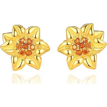 Náušnice Olivie Stříbrné náušnice SLUNEČNICE 9871 Ag 925; ≤1,1 g.