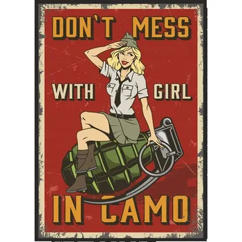 Obraz OBRAZ PLAKÁT V RÁMU 33x43 cm Garáž Pinup P1572