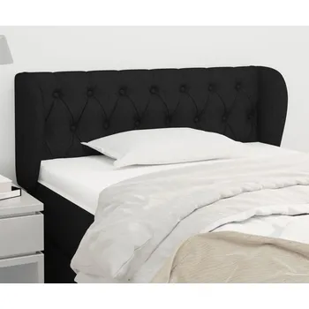 Čelo postele typu ušák černé 103x23x78/88 cm textil IM_3117472