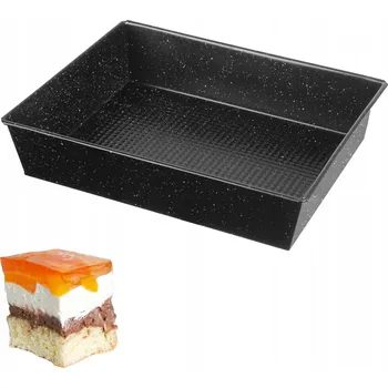 Forma na pečení FORMA NA DORT PLECHOVÁ FORMA NA PEČENÍ NEPŘILNAVÁ 28 x 23 x 6 cm