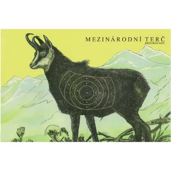 Terč na sportovní střelbu Terč mezinárodní redukovaný na 50 m - kamzík