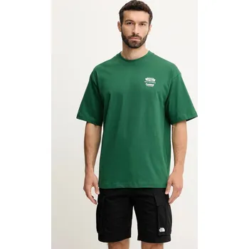 Bavlněné tričko Hummel pánské, zelená barva, s potiskem, 227549 77X, vel. M