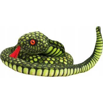 plyšák Plyšová Hračka Deef plyšový had 100 cm zelený