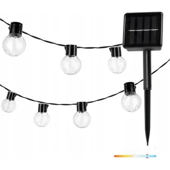 Venkovní osvětlení Světelný řetěz Kobi 383 cm solární bílý