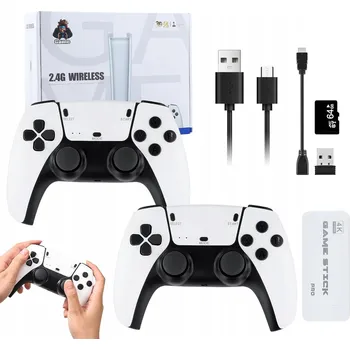 Herní konzole Retro herní konzole s emulátorem 64GB, 2 bezdrátové ovladače, 20000 her, HDMI M15