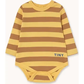 Bavlněné kojenecké body Tinycottons STRIPES KNIT BODY AW25.021 žlutá 17X, vel. 74