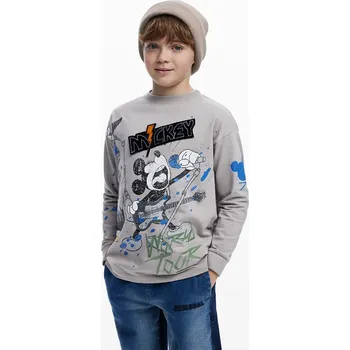 Chlapecké tričko Dětské bavlněné tričko s dlouhým rukávem Desigual 25WBTK13 šedá 09X, vel. 128