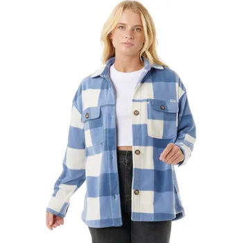 Dámská casual bunda Rip curl dámská košilová bunda Neon Isles Fleece L/S Blue | Modrá | Velikost S
