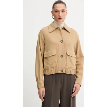 Dámský kabát Bunda s příměsí vlny Marella Emme by Marella 2525906081200 béžová 01A, vel. 42