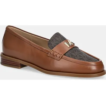 Dámské mokasíny Mokasíny MICHAEL Michael Kors Lex dámské, hnědá barva, na plochém podpatku, 40F5LXFP1B.200 88X, EUR 37