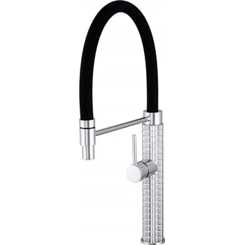 Vodovodní baterie Kuchyňská stojánková baterie Brenor Samba chrom černá, stříbrná