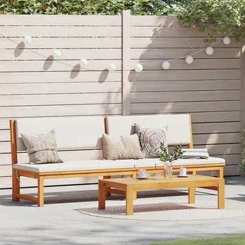 Zahradní lehátko Slunečník 1-osoba Hnědá 200 x 57 x 75 cm Masivní akáciové dřevo IM_4108111