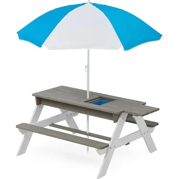 Dětský stůl 3v1 dětský piknikový stůl s deštníkem