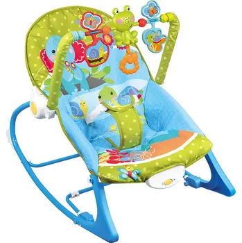 Vibrační a hudební lehátko pro miminka do 18 kg, modré