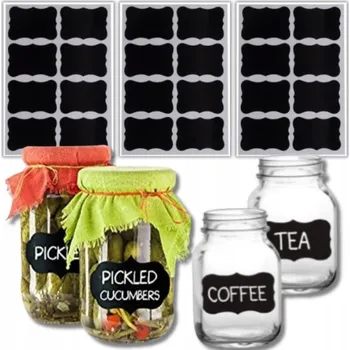 Speciální papír 24 x SAMOLEPKY NA SKLENICE SAMOLEPÍCÍ KOŘENÍ ZAVAŘENINY PVC - OMYVATELNÉ