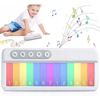 Hudební nástroj pro děti KLÁVESY PIANINKO ORGANY ELEKTRONICKÉ PIANO HRY PRO DĚTI 5 ZVUKŮ
