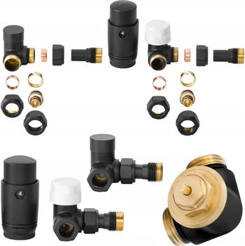 Instalatérský materiál Termostatická Sada Ventil Osový Zámek Přednastavení INVENA