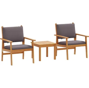 Zahradní pohovka Sada zahradních pohovek 3 pcs Hnědá Masivní akáciové dřevo IM_4106581