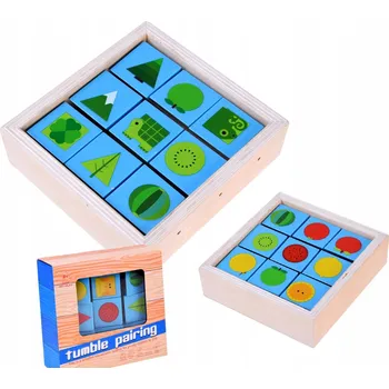 ostatní stavebnice Vzdělávací obrázkové kostky Jokomisiada ZA4449 Dřevěné