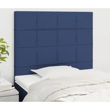 Čelo postele modré 90x5x118/128 cm látkové IM_3116320