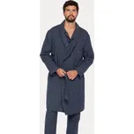 GUASCH Pánský župan JAVIER, Tmavě modrá, 180 g / m², Bavlna 100%, Dlouhý rukáv - vel. L