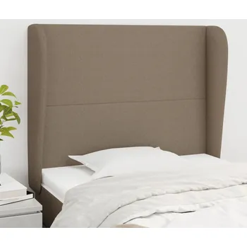 Čelo postele typu ušák taupe 93x23x118/128 cm textil IM_3117662