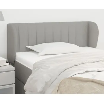 Čelo postele typu ušák světle šedé 83x23x78/88 cm textil IM_3117356