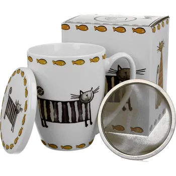 Hrnek Šálek čaje Classic Cats porcelán 380 ml