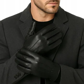 Rukavice Hagne pětiprsté rukavice z pravé kůže, velikost L - muž