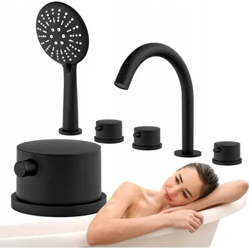 Vodovodní baterie Vanová baterie na okraj vany Silla Premium černá