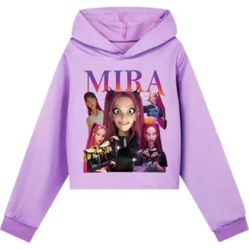 Chlapecký svetr KPop Demon Hunters (Lovkyně démonů) KPop Demon Hunters - kratší dívčí mikina (mix barev) Barva: fialová (1), Velikost: 120