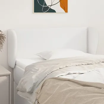Čelo postele typu ušák bílá 103x23x78/88 cm umělá kůže IM_3117089
