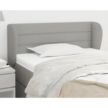 Čelo postele typu ušák světle šedé 103x23x78/88 cm textil IM_3117274