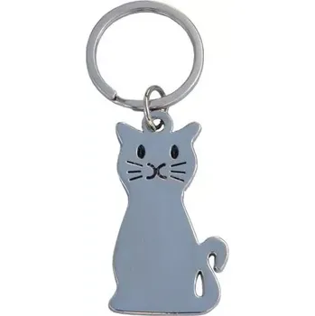 Klíčenka kovová kočka (Přívěsek na klíče tvar kočky)