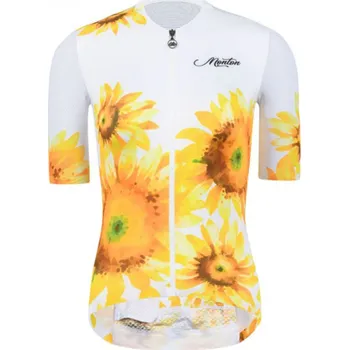 cyklistický dres MONTON Cyklistický dres s krátkým rukávem - SUNFLOWER LADY - žlutá/bílá XL
