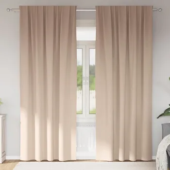 Závěsy na zatemnění s kroužky 2 pcs Taupe 260 x 140 cm IM_4107442